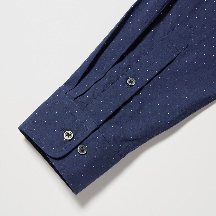 camisas uniqlo de algodón extrafino con cuello abotonado estampadas de corte regular y de tela ancha para hombre color blanco