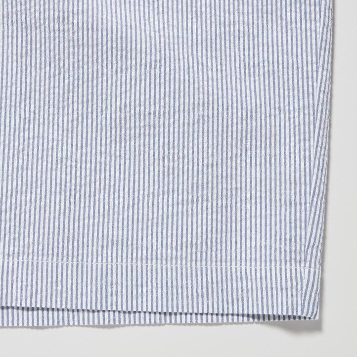 pantalones de hombre uniqlo dry stretch seersucker easys azules