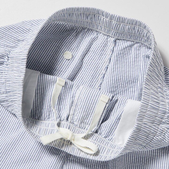 pantalones de hombre uniqlo dry stretch seersucker easys azules