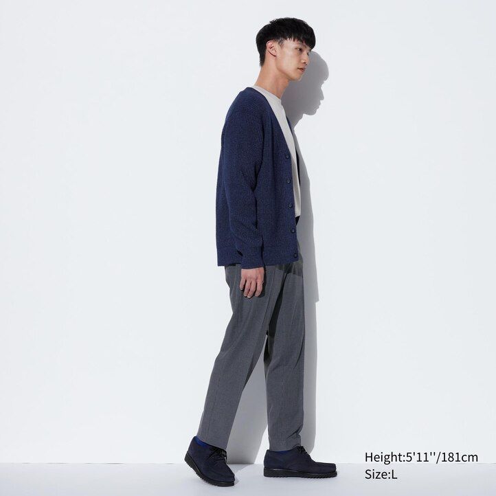pantalones a cuadros hasta el tobillo smart gunclub de uniqlo para hombre en gris