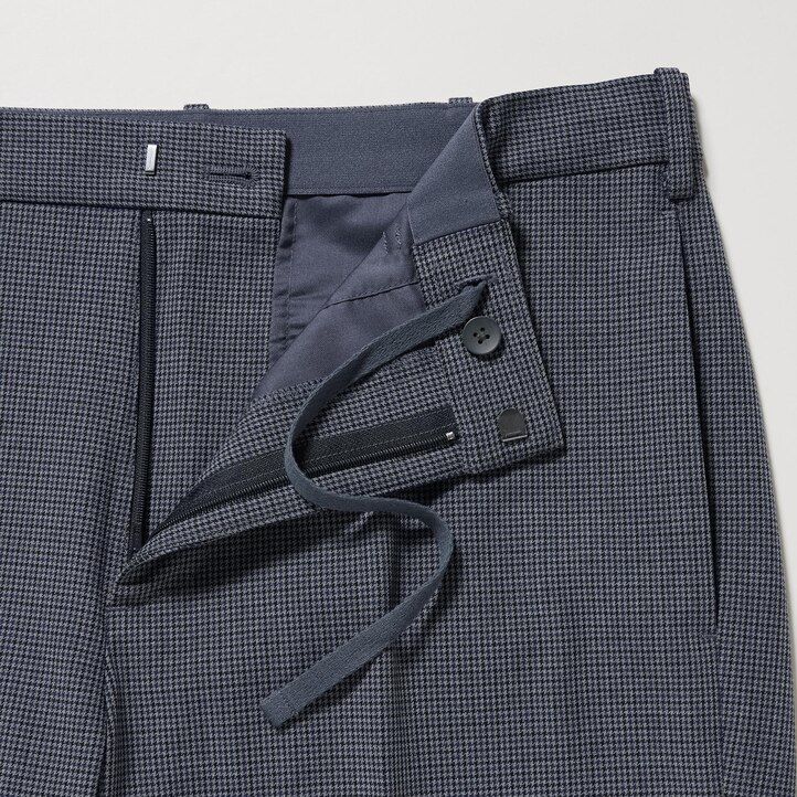 pantalones a cuadros hasta el tobillo smart gunclub de uniqlo para hombre en gris