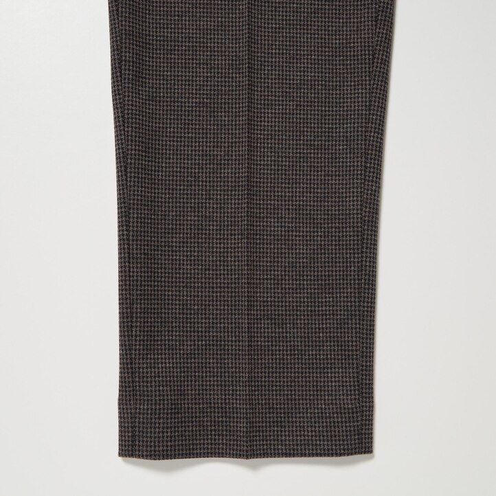 pantalones tobilleros uniqlo smart houndstooth para hombre en marrón oscuro