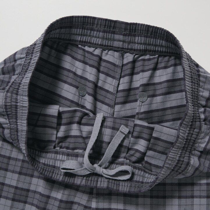 pantalones tobilleros de franela gris uniqlo con estampado sencillo para hombre