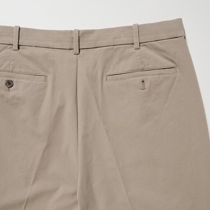 pantalones beige hasta el tobillo estilo algodón inteligente uniqlo para hombre