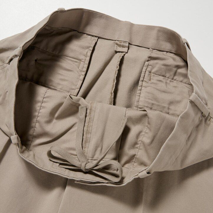 pantalones beige hasta el tobillo estilo algodón inteligente uniqlo para hombre