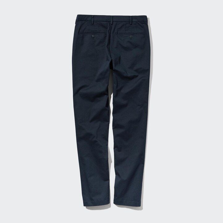 pantalones chinos ajustados uniqlo para hombre gris oscuro