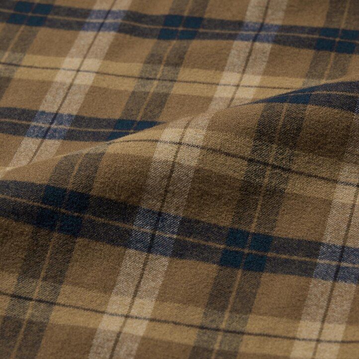 pantalones tobilleros de franela con estampado sencillo de uniqlo para hombre color marrón