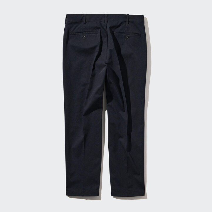 pantalones beige uniqlo smart cotton hasta los tobillos para hombre