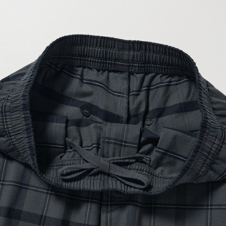 pantalones tobilleros de franela uniqlo con estampado sencillo para hombre gris oscuro