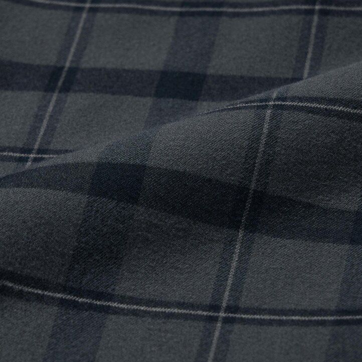 pantalones tobilleros de franela uniqlo con estampado sencillo para hombre gris oscuro