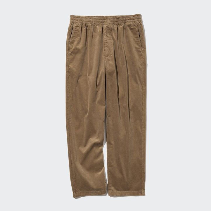 pantalones tobilleros de pana uniqlo easy para hombre color negro