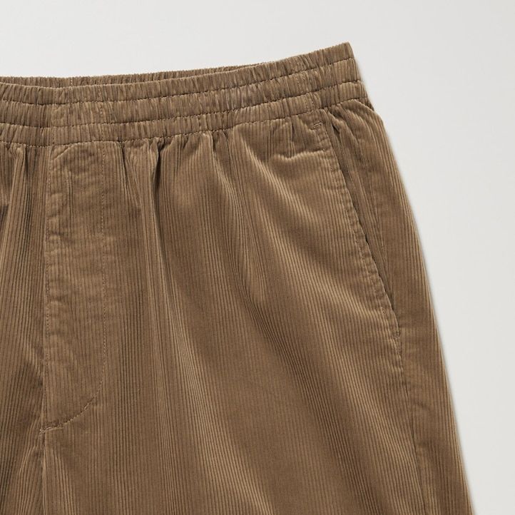 pantalones tobilleros de pana uniqlo easy para hombre color negro