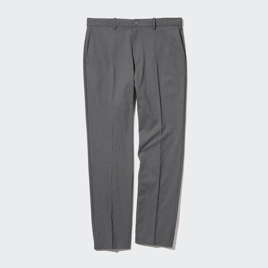pantalones uniqlo smart ultra stretch hasta el tobillo para hombre en gris