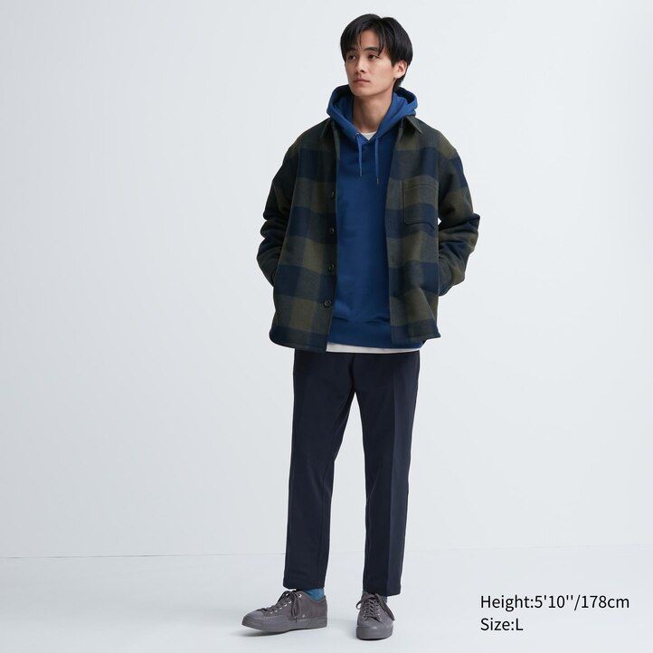 pantalones uniqlo smart ultra stretch hasta el tobillo para hombre en gris