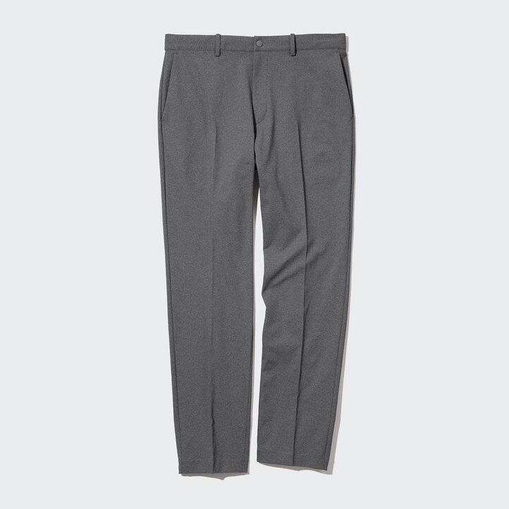 pantalones uniqlo smart ultra stretch hasta el tobillo para hombre en gris