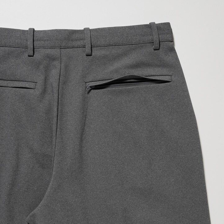 pantalones uniqlo smart ultra stretch hasta el tobillo para hombre en gris