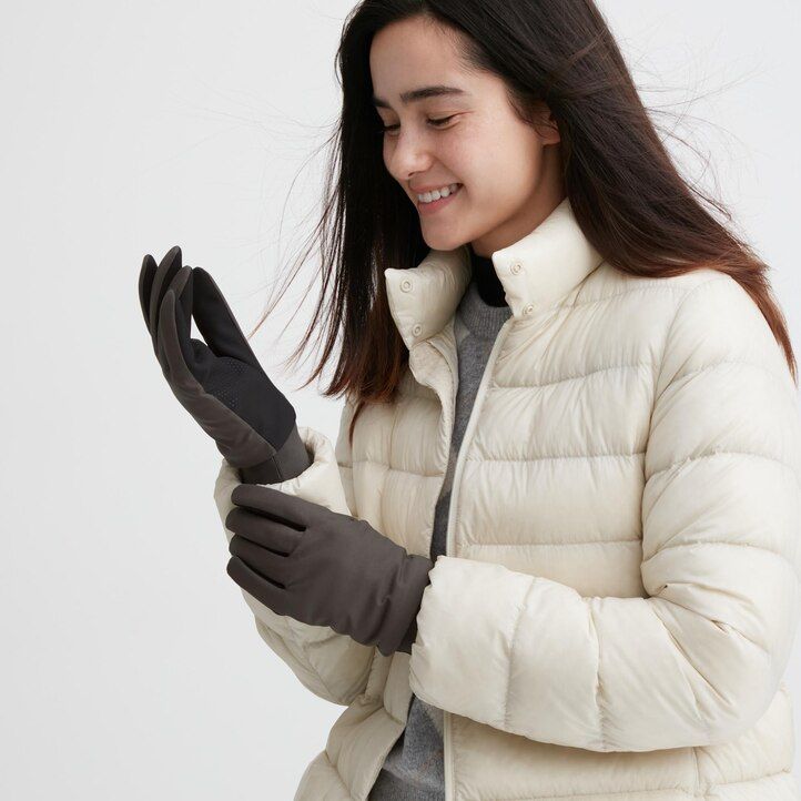 bolsos para guantes con pantalla táctil uniqlo para mujer gris oscuro