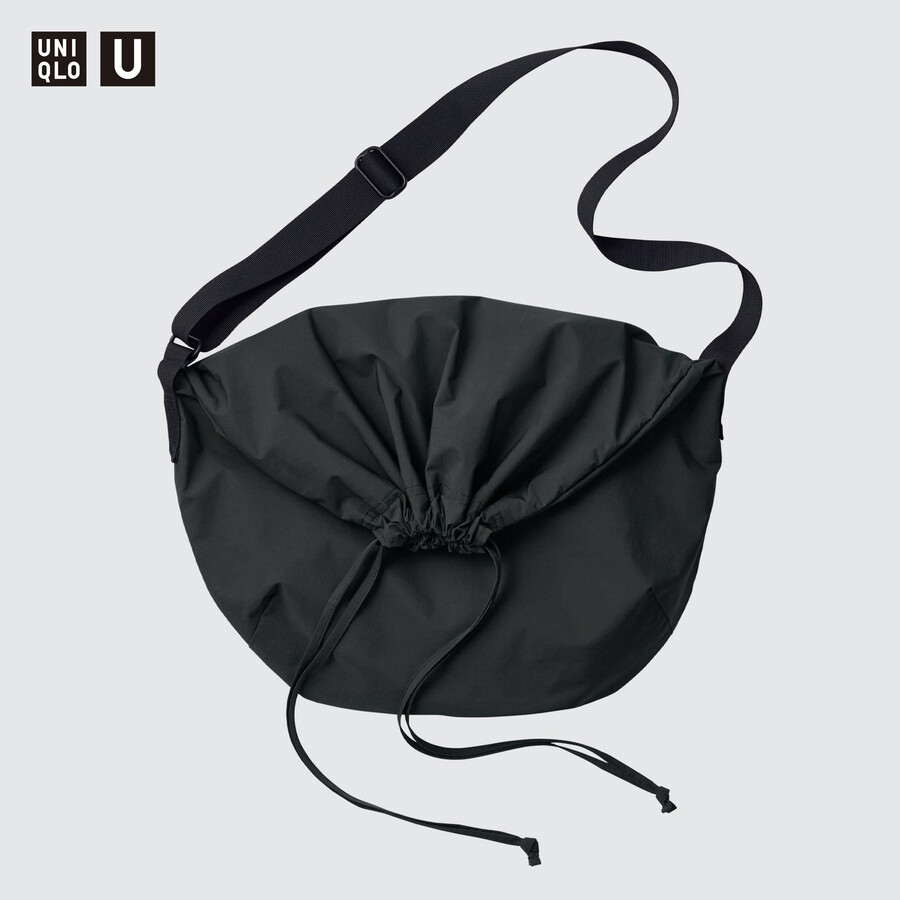 bolso con cordón uniqlo para mujer color negro