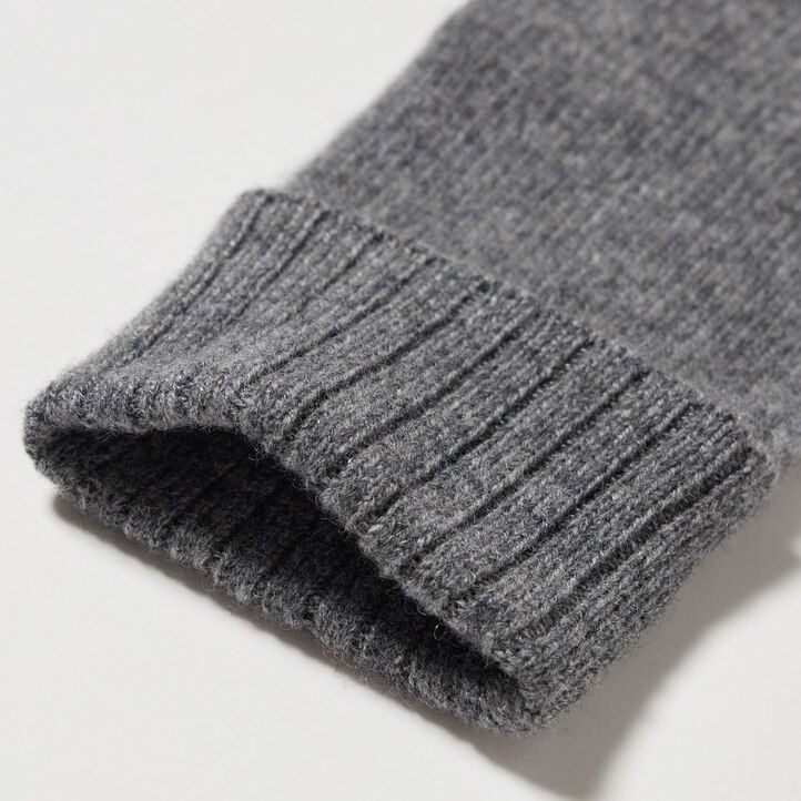 guantes de punto uniqlo 100pctshmere para mujer color negro