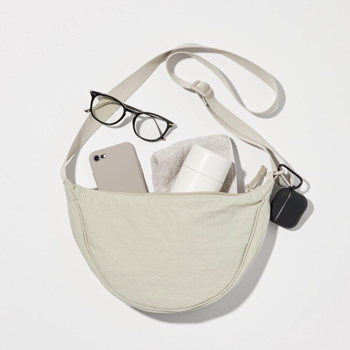 bolso de hombro mini redondo uniqlo negro para mujer