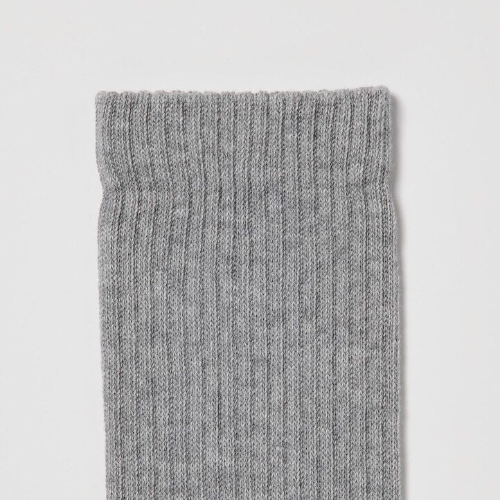 calcetines blancos de canalé de tres pares para mujer de uniqlo