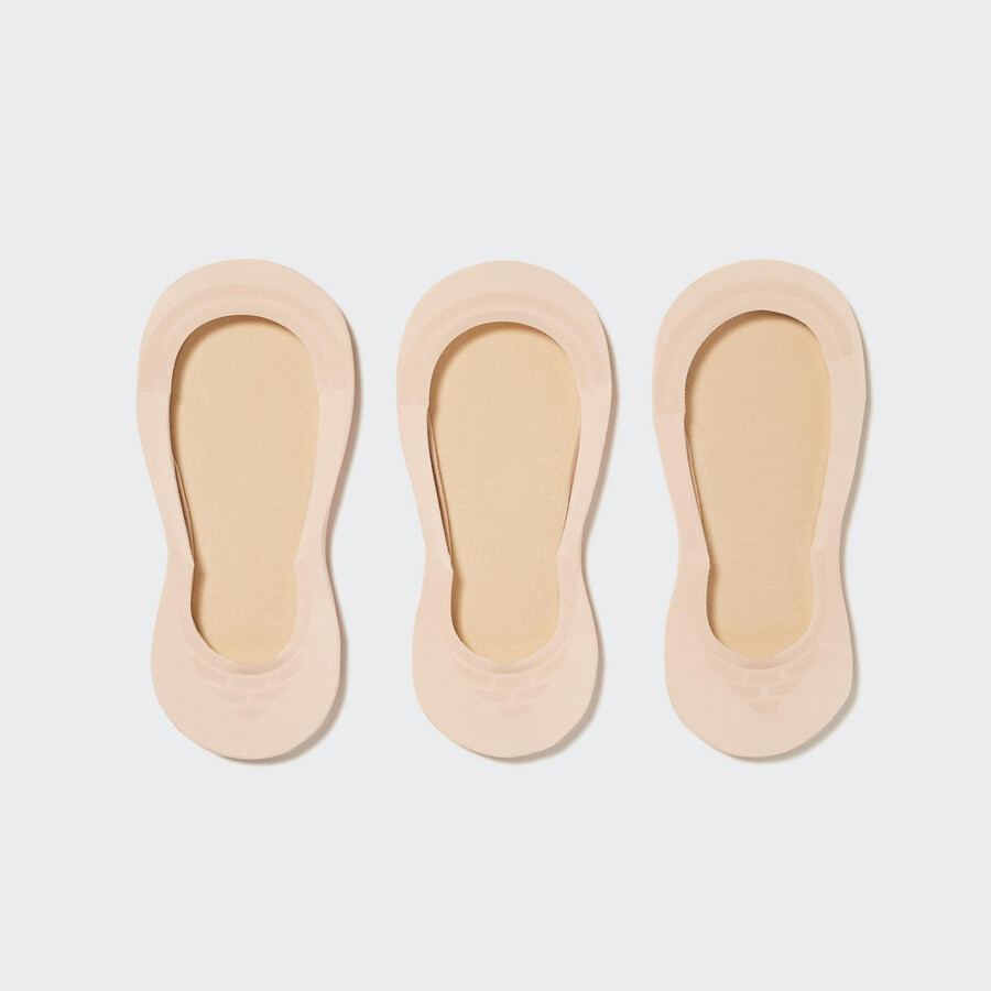 calcetines invisibles invisibles uniqlo beige para mujer tres pares