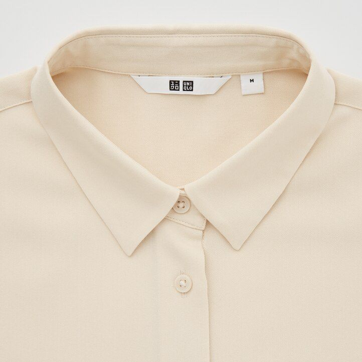 blusa negra con mangas de rayón uniqlo para mujer