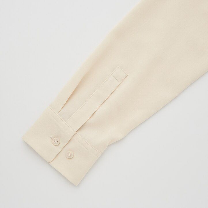 blusa negra con mangas de rayón uniqlo para mujer