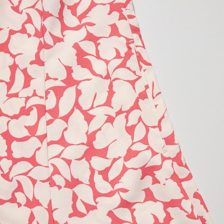vestido mini rojo uniqlo estampado con cuello en v y sin mangas para mujer