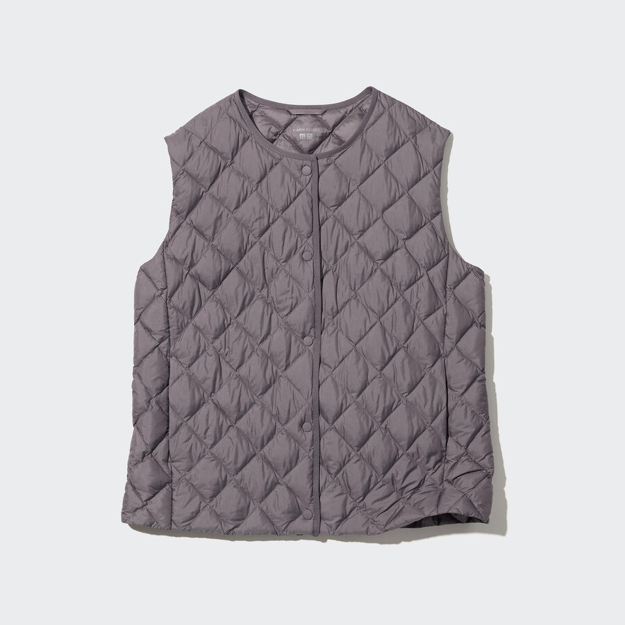 chaquetas acolchadas y cálidas de uniqlo para mujer en gris