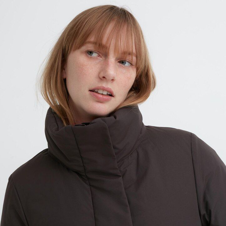 chaquetas híbridas de plumón uniqlo para mujer color negro