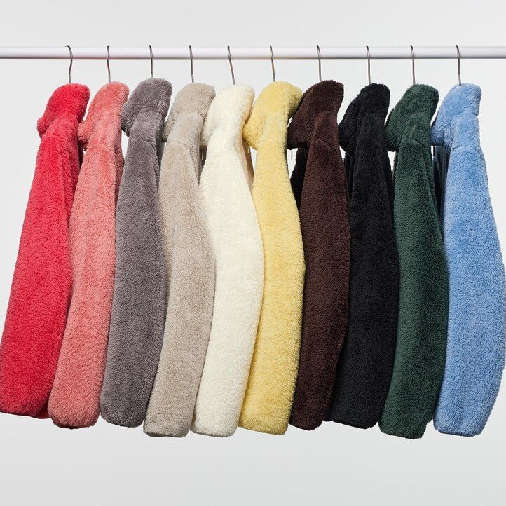 chaquetas uniqlo fluffy fleece con cremallera para mujer verde oscuro