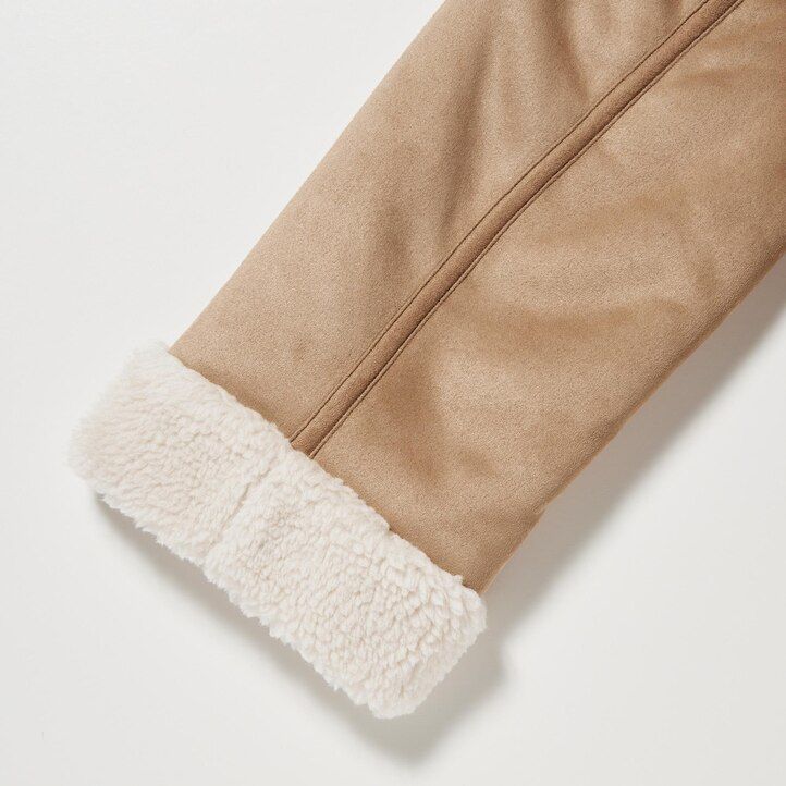 chaquetas beige uniqlo con forro de pelo para mujer