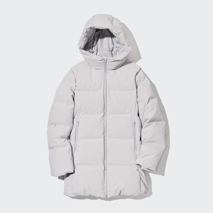 chaquetas de plumón sin costuras uniqlo azules para mujer