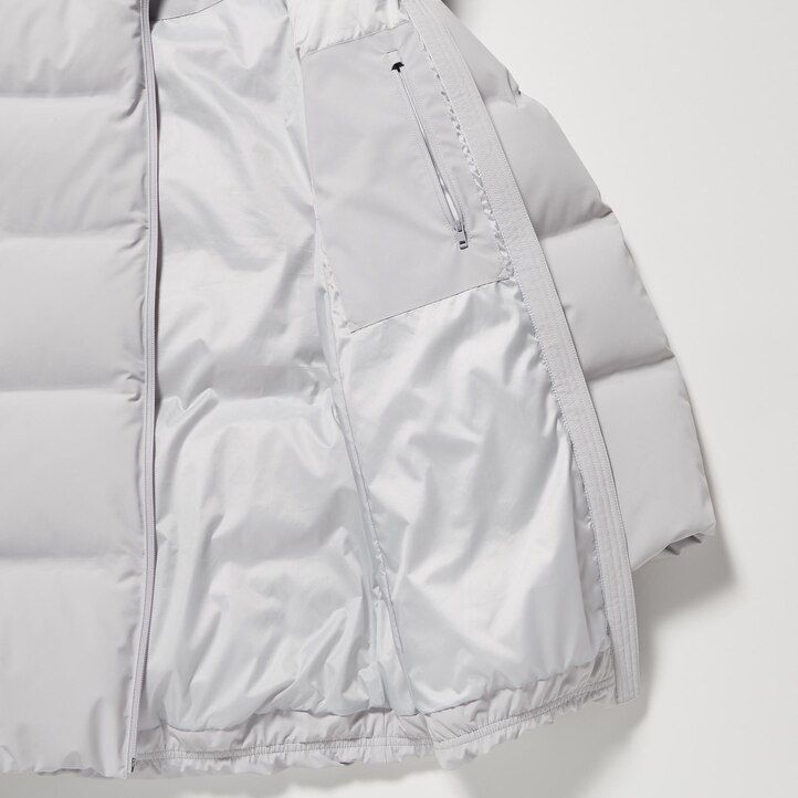 chaquetas de plumón sin costuras uniqlo azules para mujer