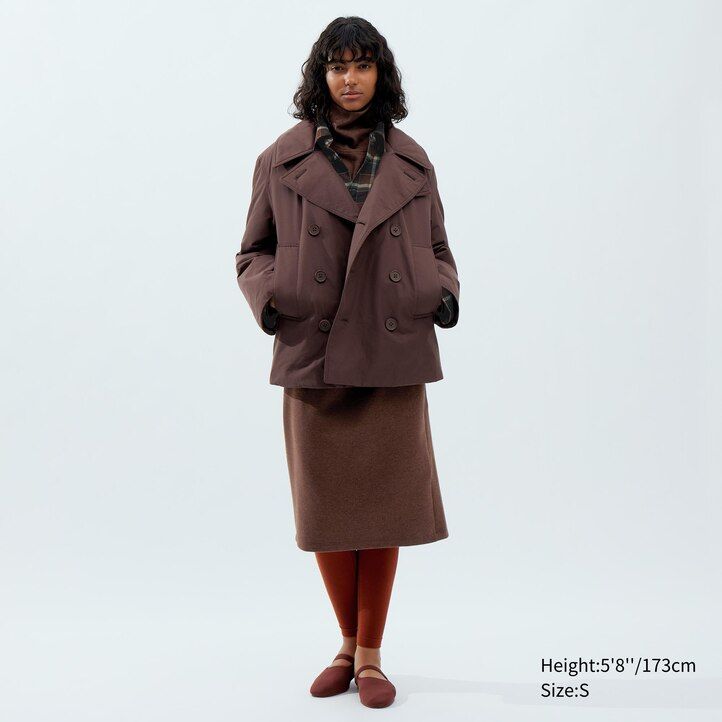 chaqueta corta acolchada uniqlo negra para mujer