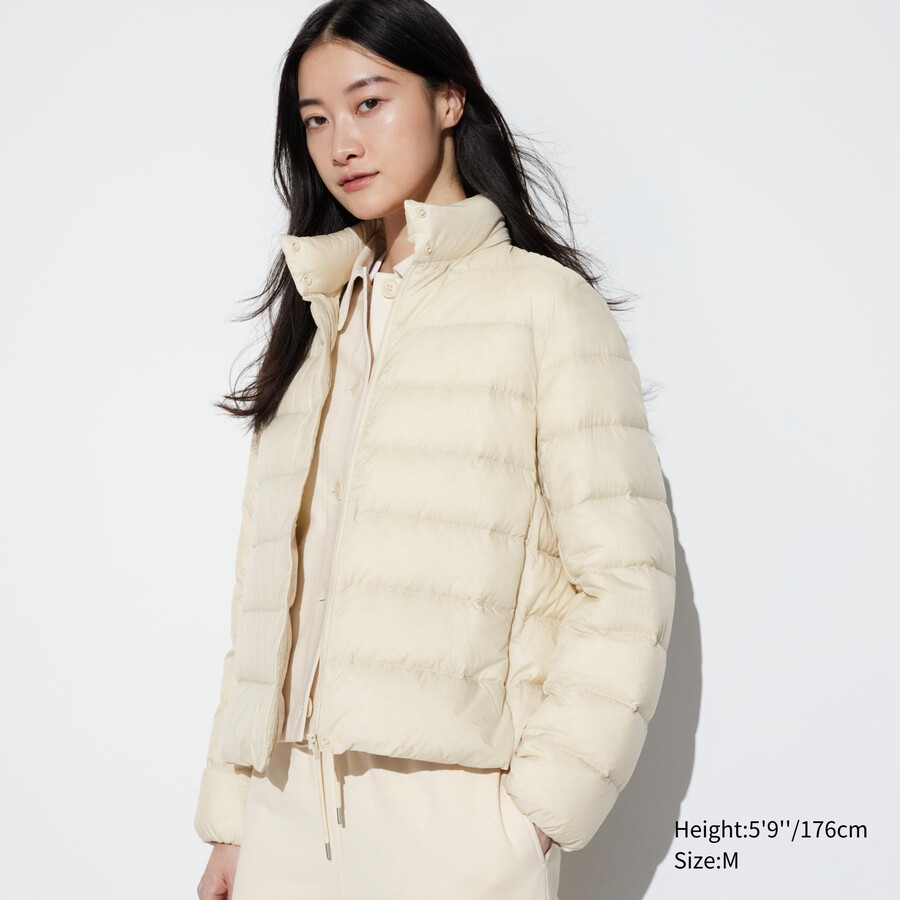 chaquetas de plumón ultraligeras uniqlo blancas para mujer