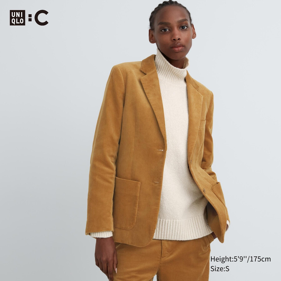 chaquetas de pana uniqlo para mujer en marrón