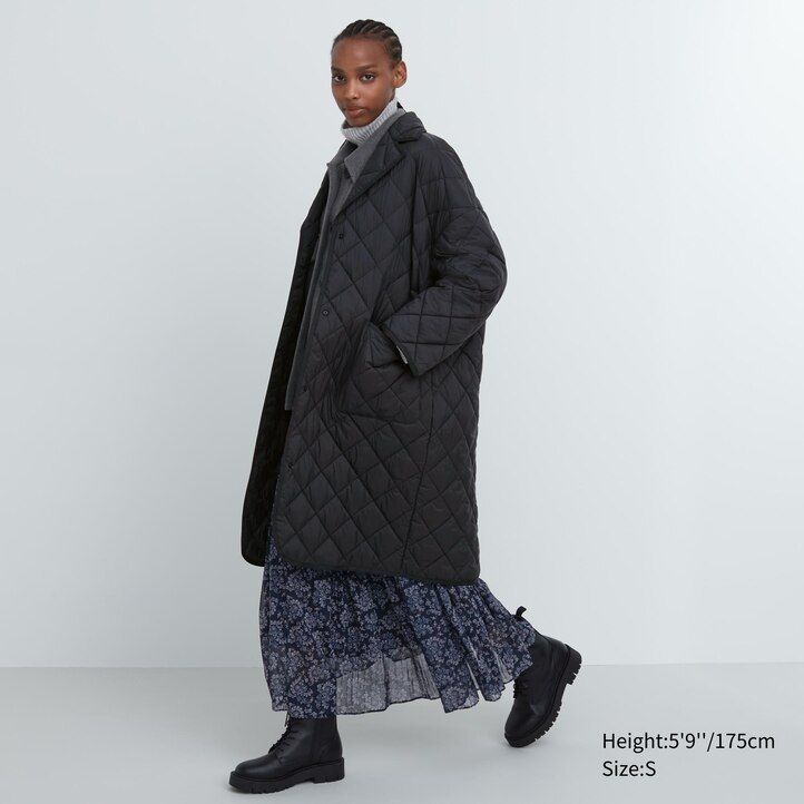 chaquetas acolchadas extragrandes y cálidas de uniqlo para mujer color gris