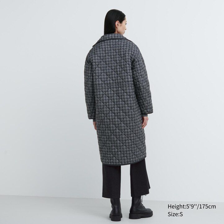 chaquetas acolchadas extragrandes y cálidas de uniqlo para mujer color gris