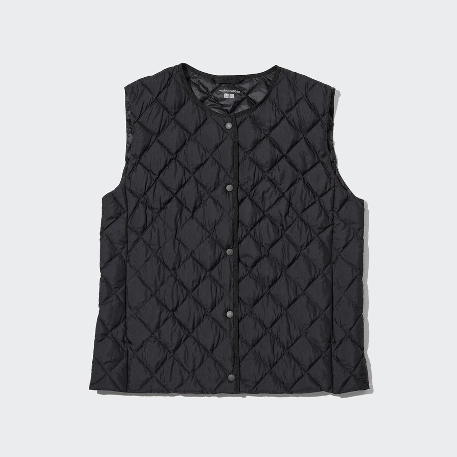 chaquetas acolchadas y cálidas uniqlo para mujer color negro