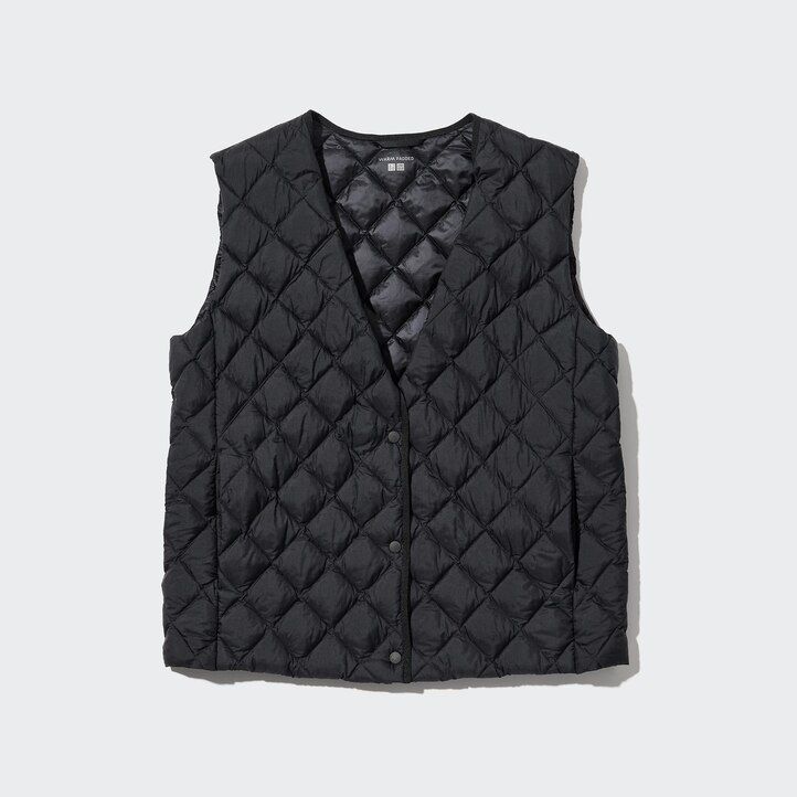 chaquetas acolchadas y cálidas uniqlo para mujer color negro