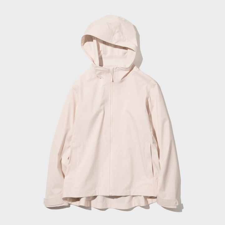 chaquetas uniqlo blocktech para mujer rojas
