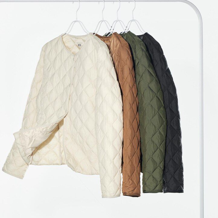 chaquetas acolchadas y cálidas uniqlo blancas para mujer