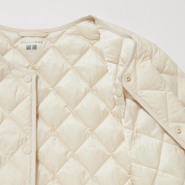 chaquetas acolchadas y cálidas uniqlo blancas para mujer