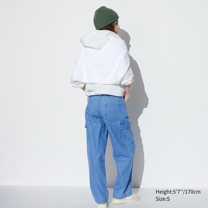 vaqueros azules uniqlo denim wide straight legrgo para mujer