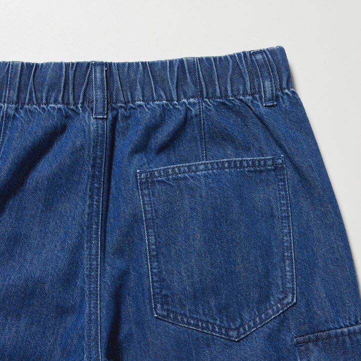 vaqueros uniqlo denim wide legrgo para mujer en azul