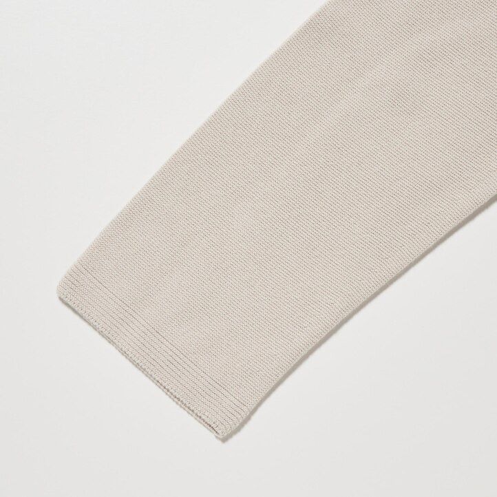 jerséis negros uniqlo de punto 3d de algodón sin costuras con cuello redondo para mujer