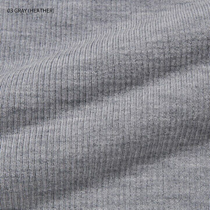 suéteres de mujer uniqlo de canalé extrafino de merino 100 gris
