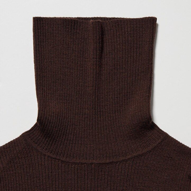 suéteres de mujer uniqlo de canalé extrafino de merino 100 gris